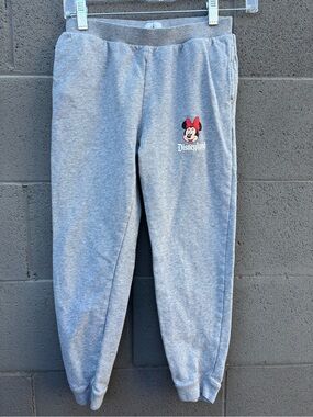 Disney Gray Minnie Mouse Joggers with Red Bow Accent